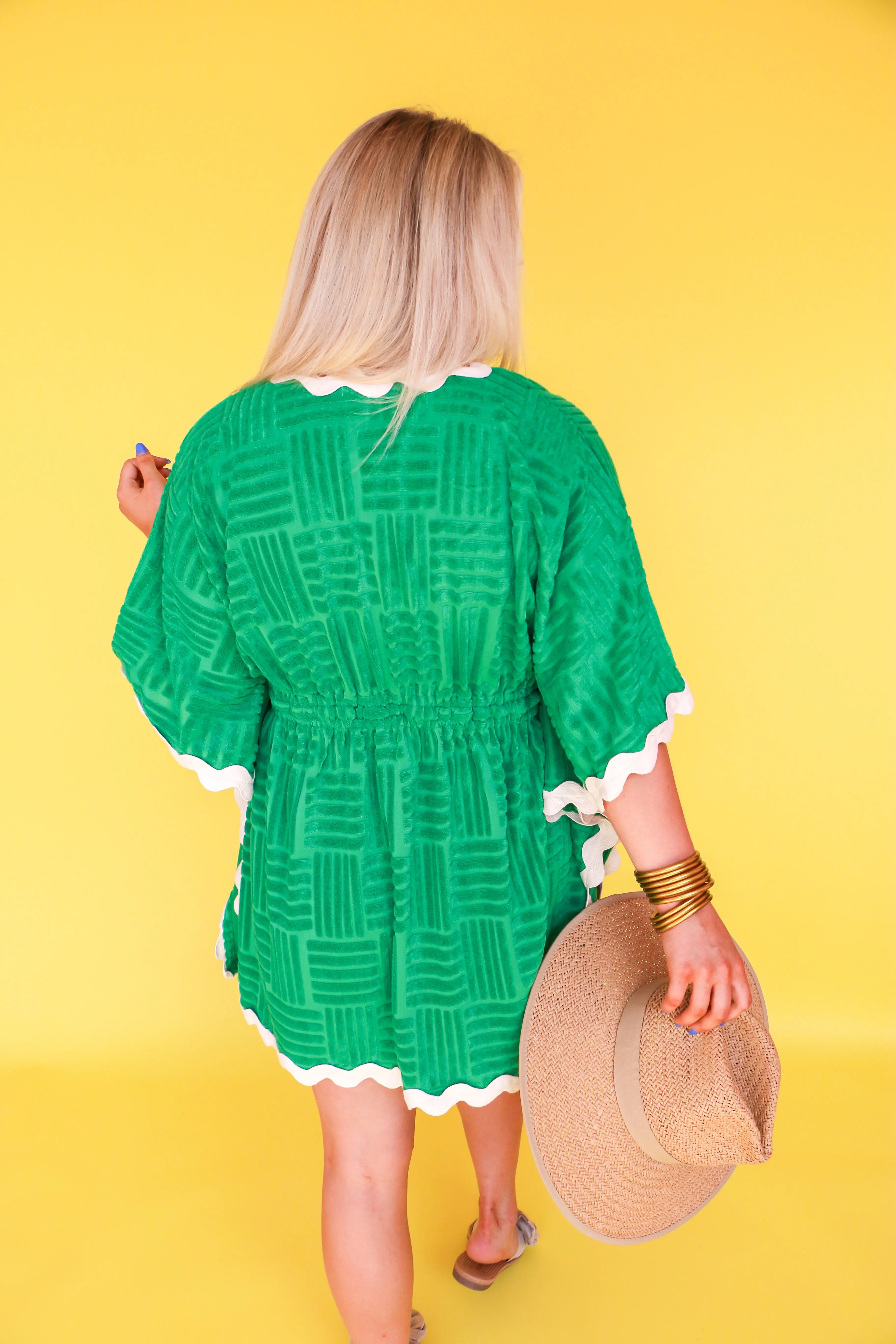 Seaside Chic Terry Cover-Up in Green