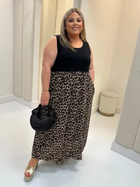 Sherice Leopard Print PLUS SIZE Flared Dress