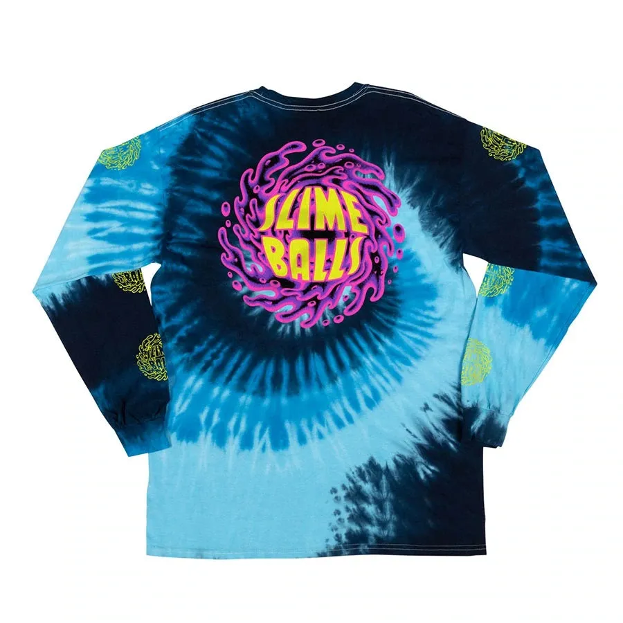 Slime Balls SB Logo Long Sleeve Mens T-Shirt - Blue Ocean