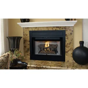 Superior 36"/42" B-Vent Gas Fireplace, Millivolt/Electronic, Radiant Clean Face, With White Herringbone Refractory Panel - BRT4536TMN-B