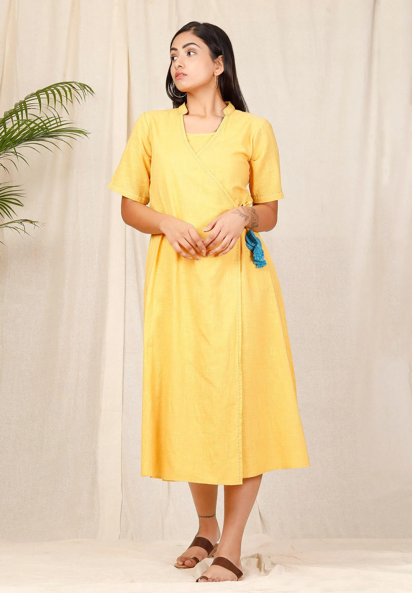 Surya Angrakha Embroidered Kurta Dress