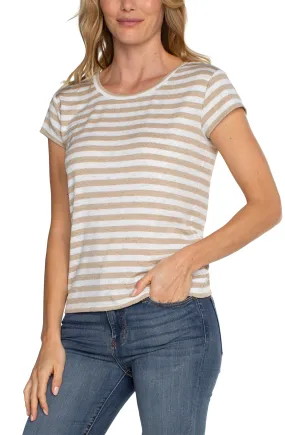 The Alicia Striped Tie Back Tee