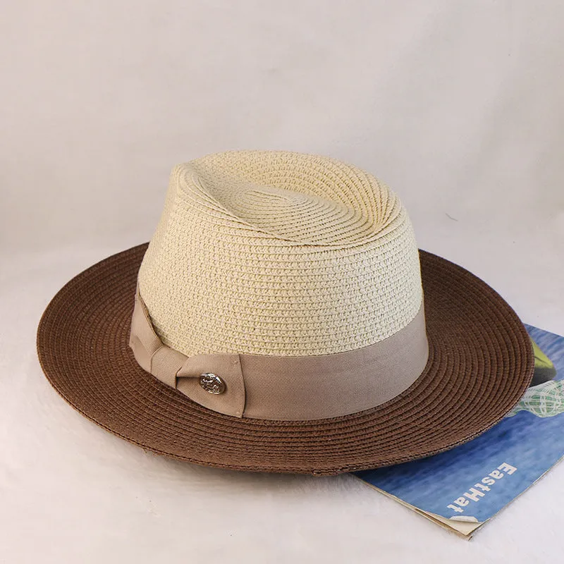 The Refined Explorer Two Stone Straw Fedora Hat