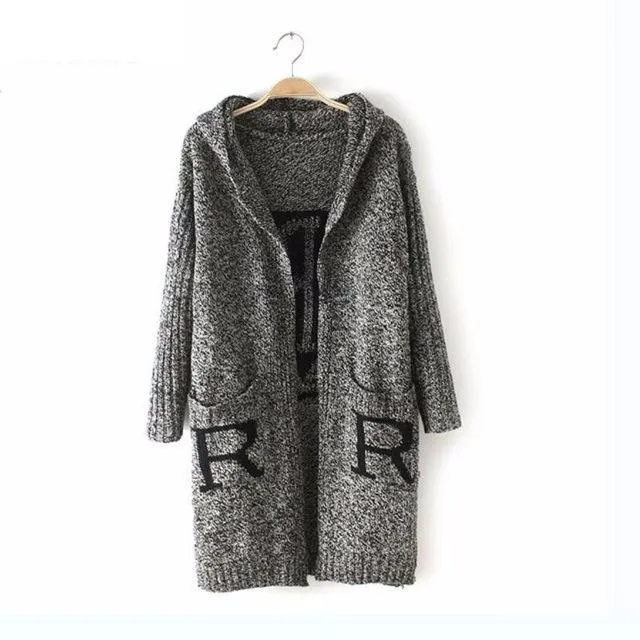 Thick Winter Knitted Star Cardigan Coat