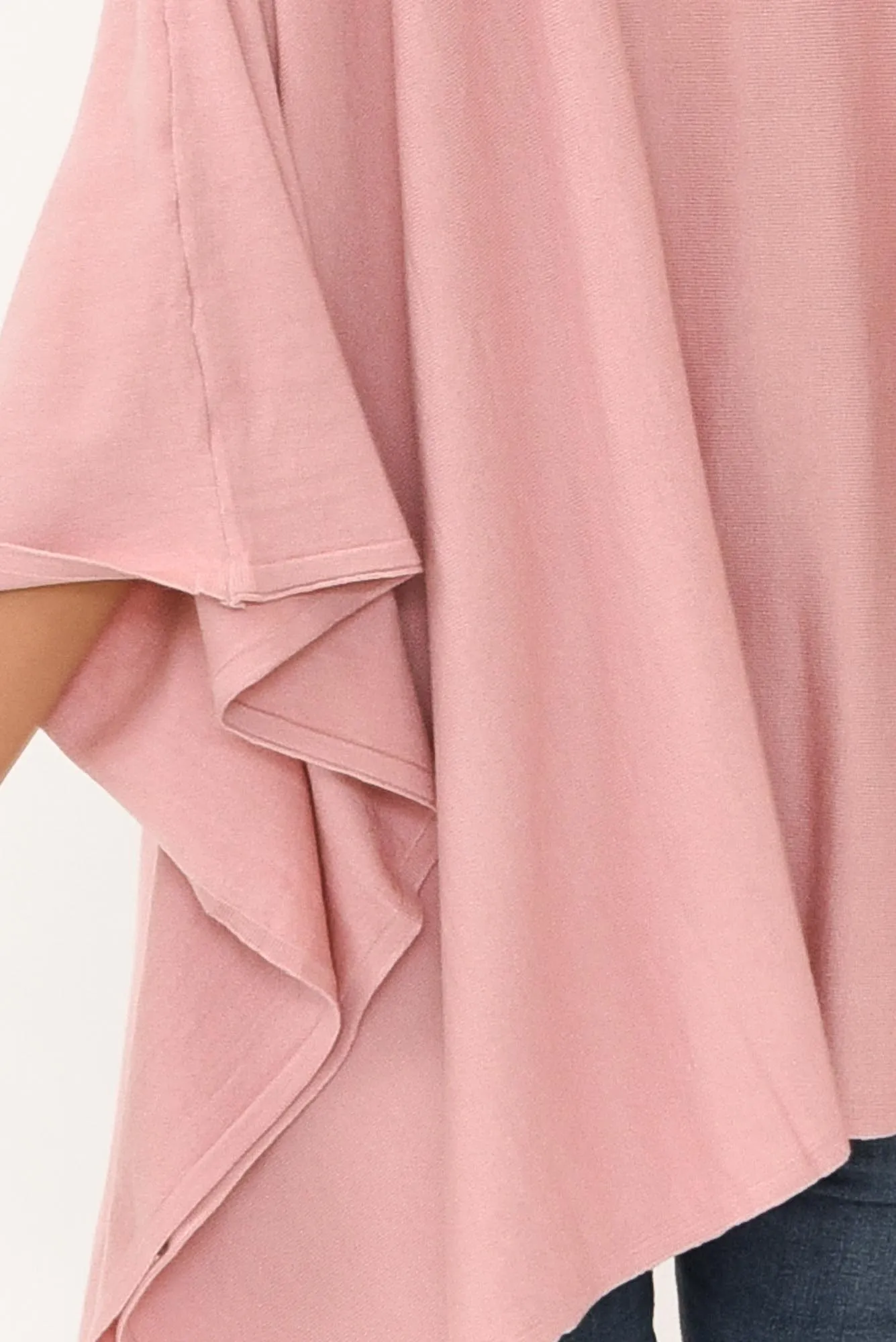 Timothy Pink Cotton Stretch Poncho