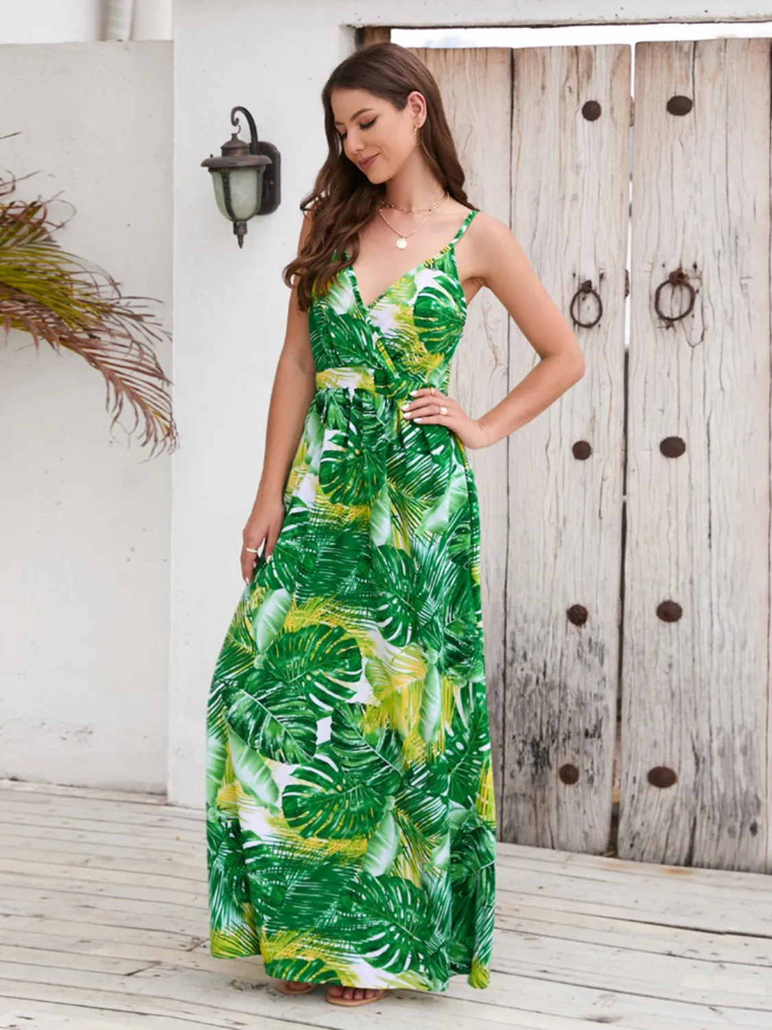 Tropical Cami Vacation Maxi Dress