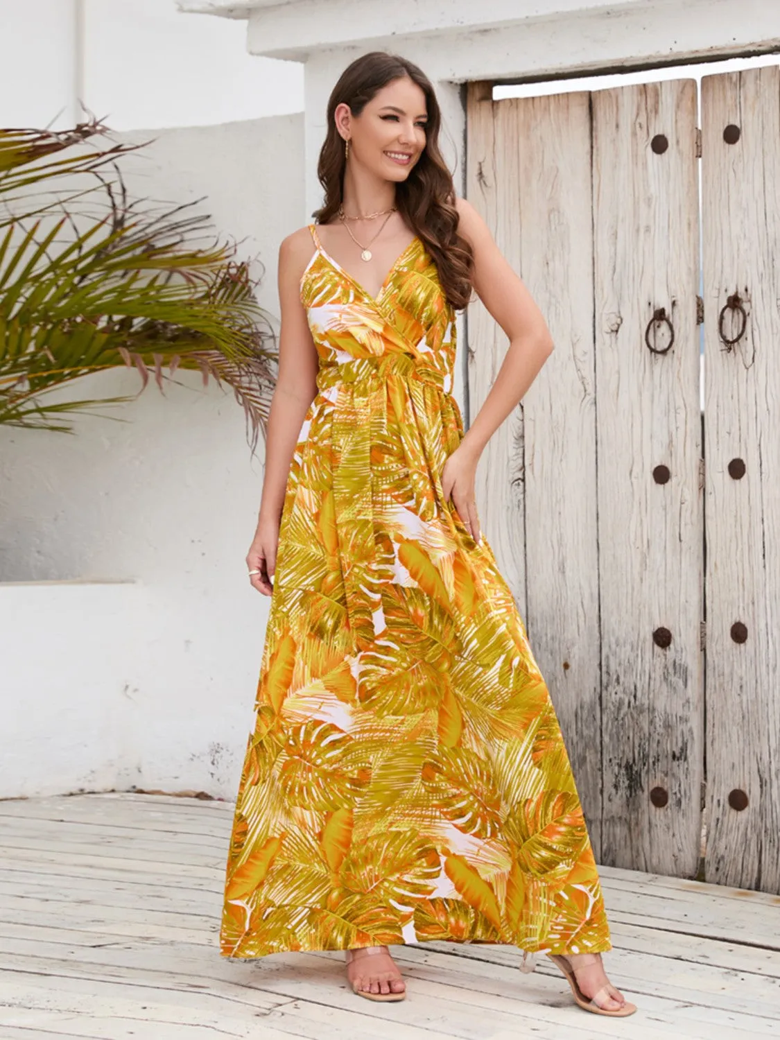 Tropical Cami Vacation Maxi Dress