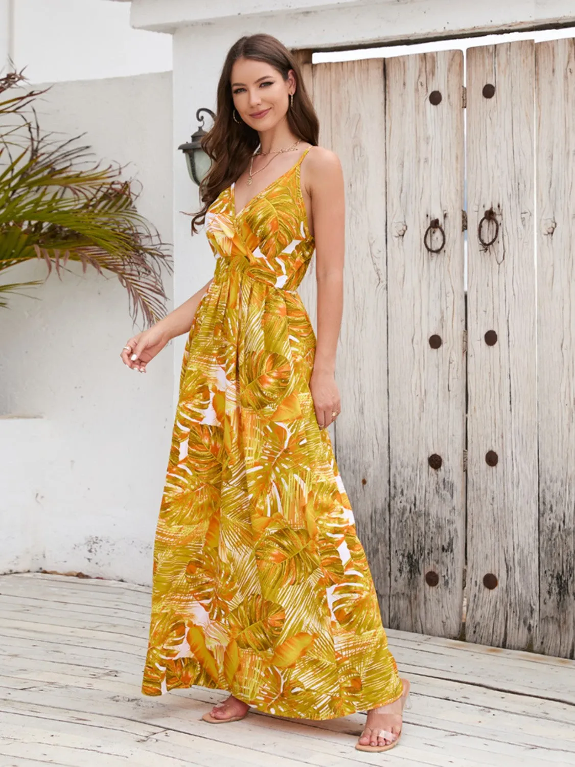 Tropical Cami Vacation Maxi Dress