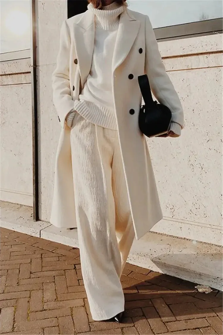 Two-Tone Wool Coat