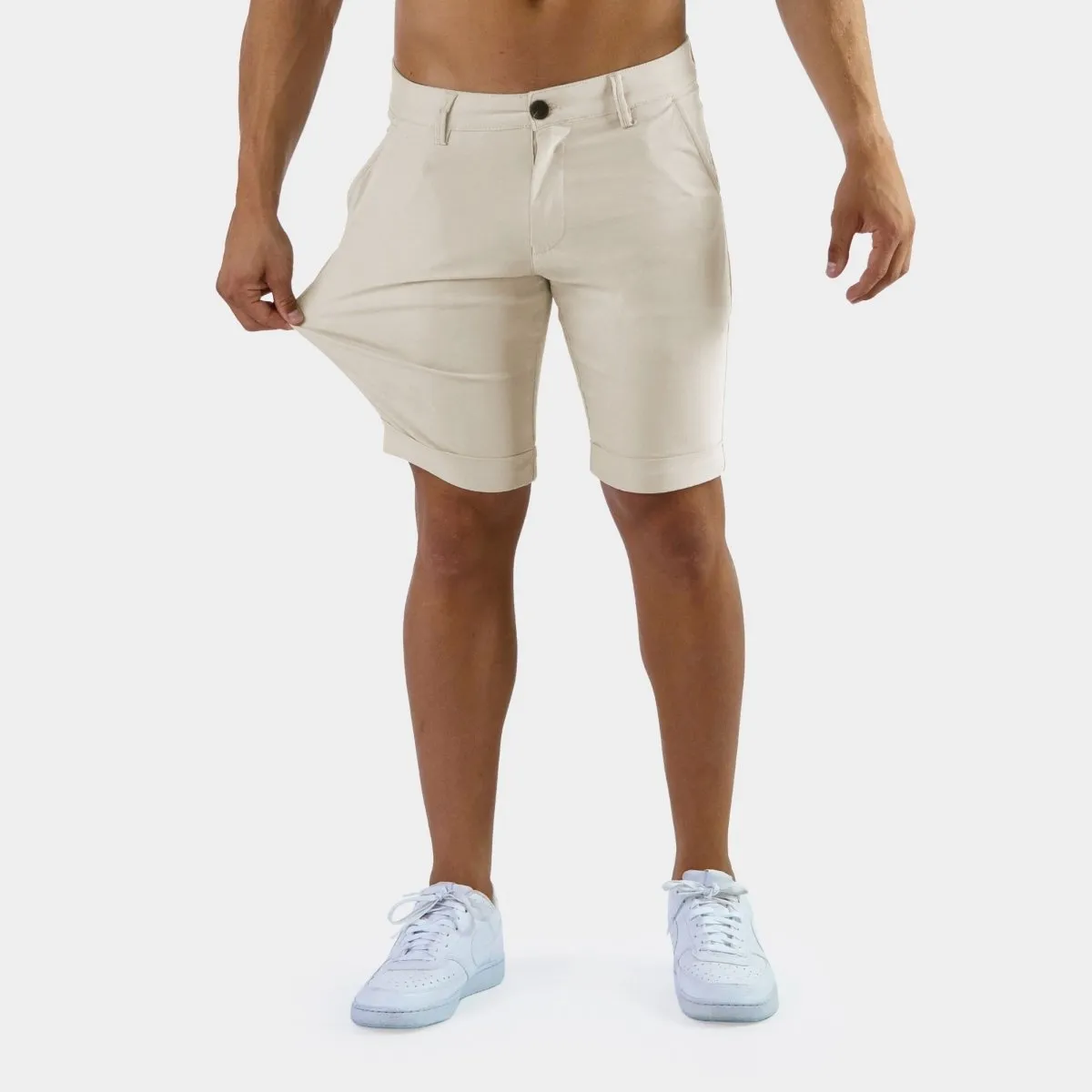 Ultra-Stretch 9” Chino Shorts - Cream