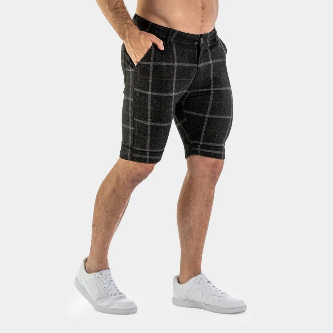 Ultra Stretch Chino Shorts - Black Checkered