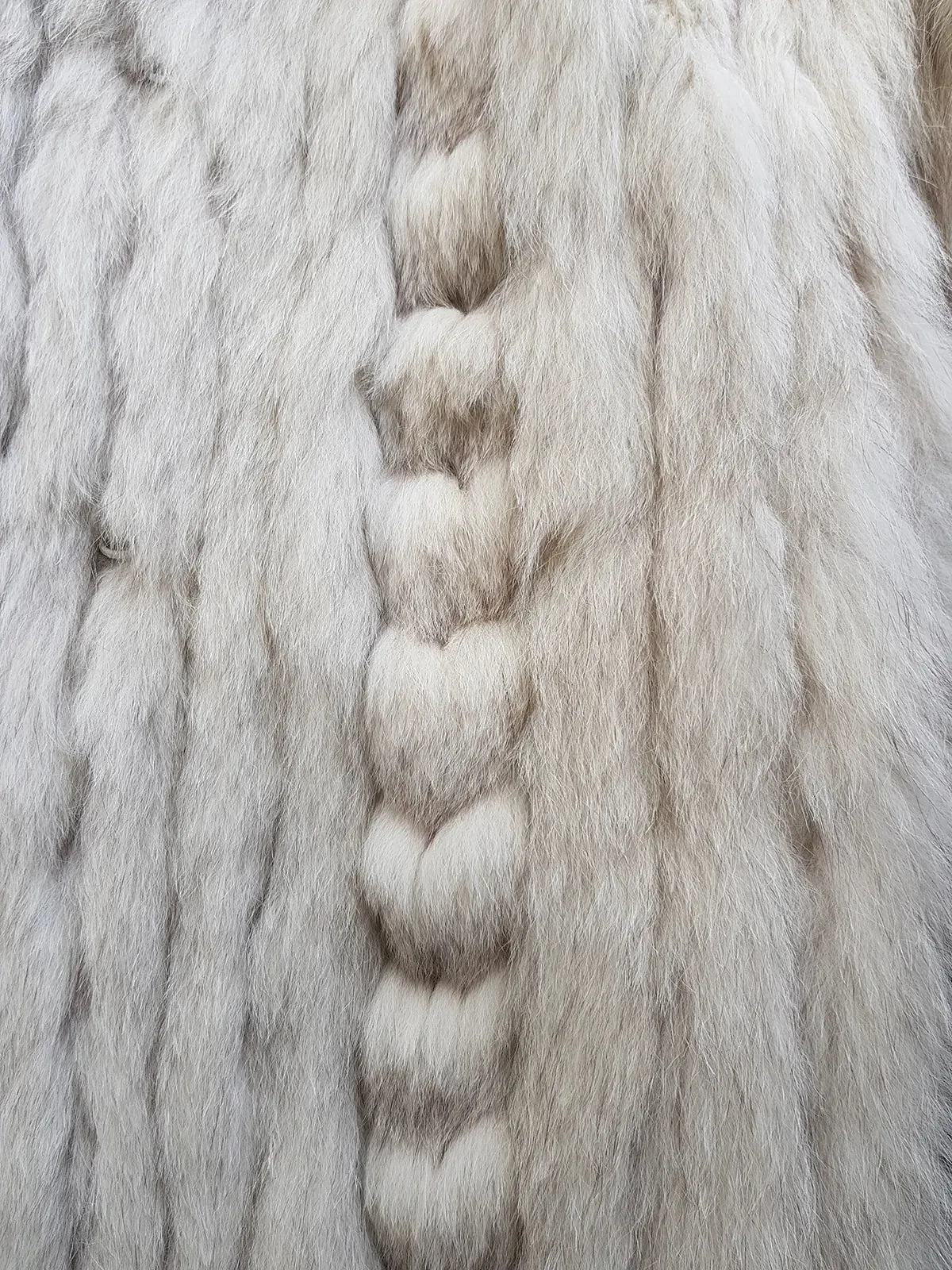 Vintage Saga Ice Blue / Grey Fox Fur Coat - Soft & Dreamy - Full Length