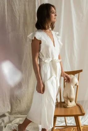 White Linen Maxi Dress