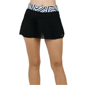 Women's Mysterious 13 Inch Tennis Skort Perforated Mesh