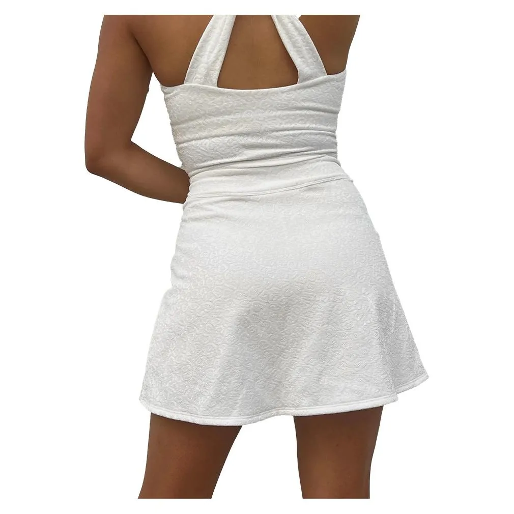 Women's One More Time High Waisted Tennis Skort White Leopard