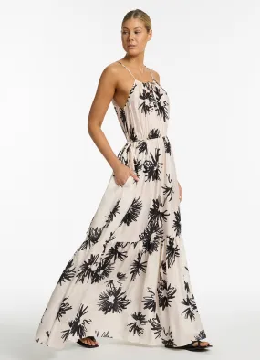 Zoa Drawcord Maxi Dress - Shell